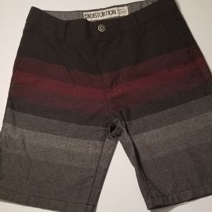 Distortion Boys Shorts. Black, Red & Grey.  Size 7
